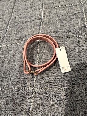 Roller Rabbit Blush Pink Leather Wrap Love Bracelet NWT
